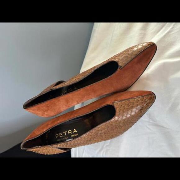 Vintage Petra Firenze Genuine Reptile Women's Pumps Size 10 Made in Italy - Picture 1 of 8